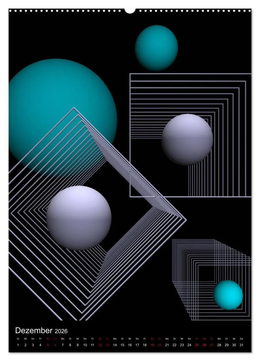 Bild: 9783516385120 | Türkis in 3 Dimensionen (hochwertiger Premium Wandkalender 2026 DIN...