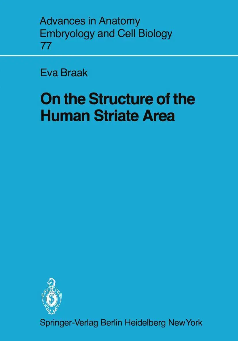 Cover: 9783540115120 | On the Structure of the Human Striate Area | E. Braak | Taschenbuch Cover: 9783540115120 | On the Structure of the Human Striate Area | E. Braak | Taschenbuch