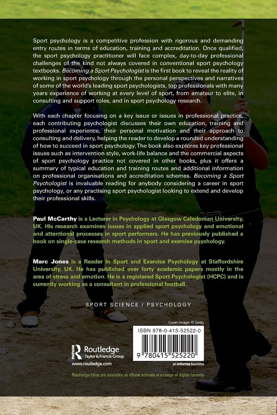Rückseite: 9780415525220 | Becoming a Sport Psychologist | Paul Mccarthy (u. a.) | Taschenbuch
