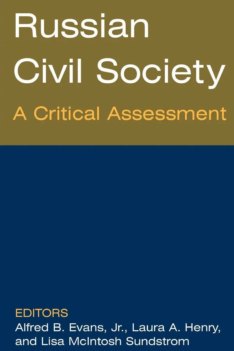 Cover: 9780765615220 | Russian Civil Society | A Critical Assessment: A Critical Assessment