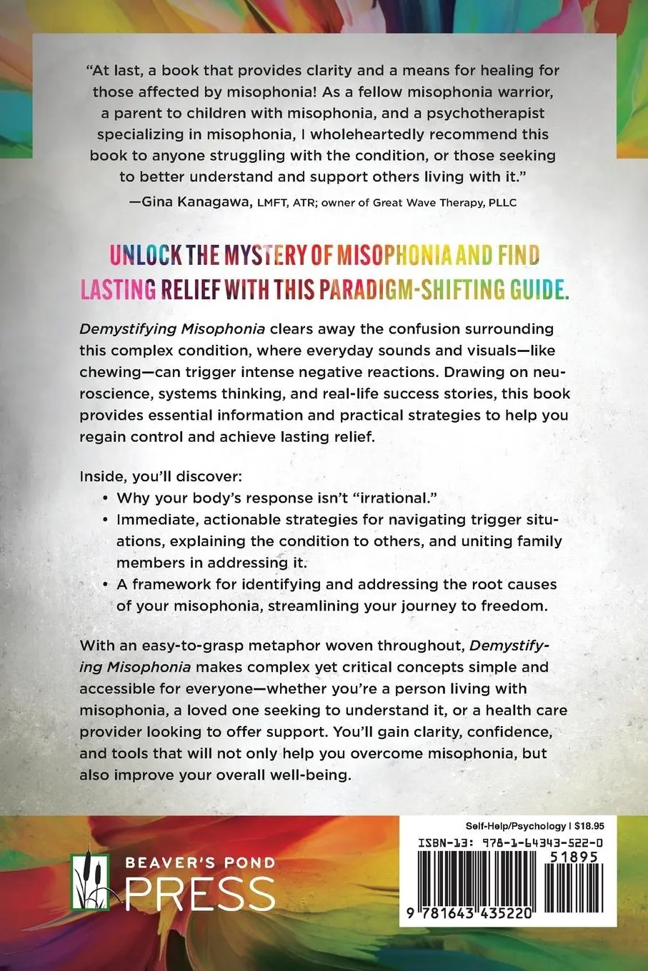 Rückseite: 9781643435220 | Demystifying Misophonia | A Holistic Approach to Finding Freedom