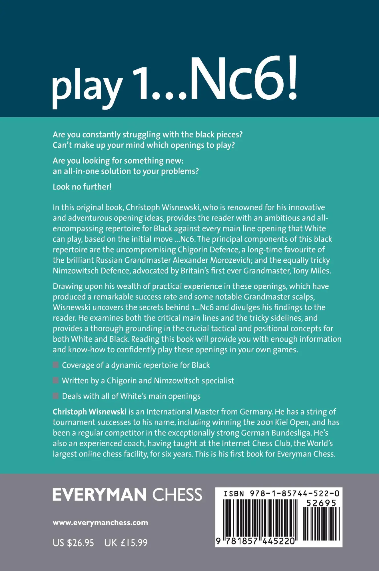 Rückseite: 9781857445220 | Play 1...Nc6! | Christoph Wisnewski | Taschenbuch | Englisch | 2009