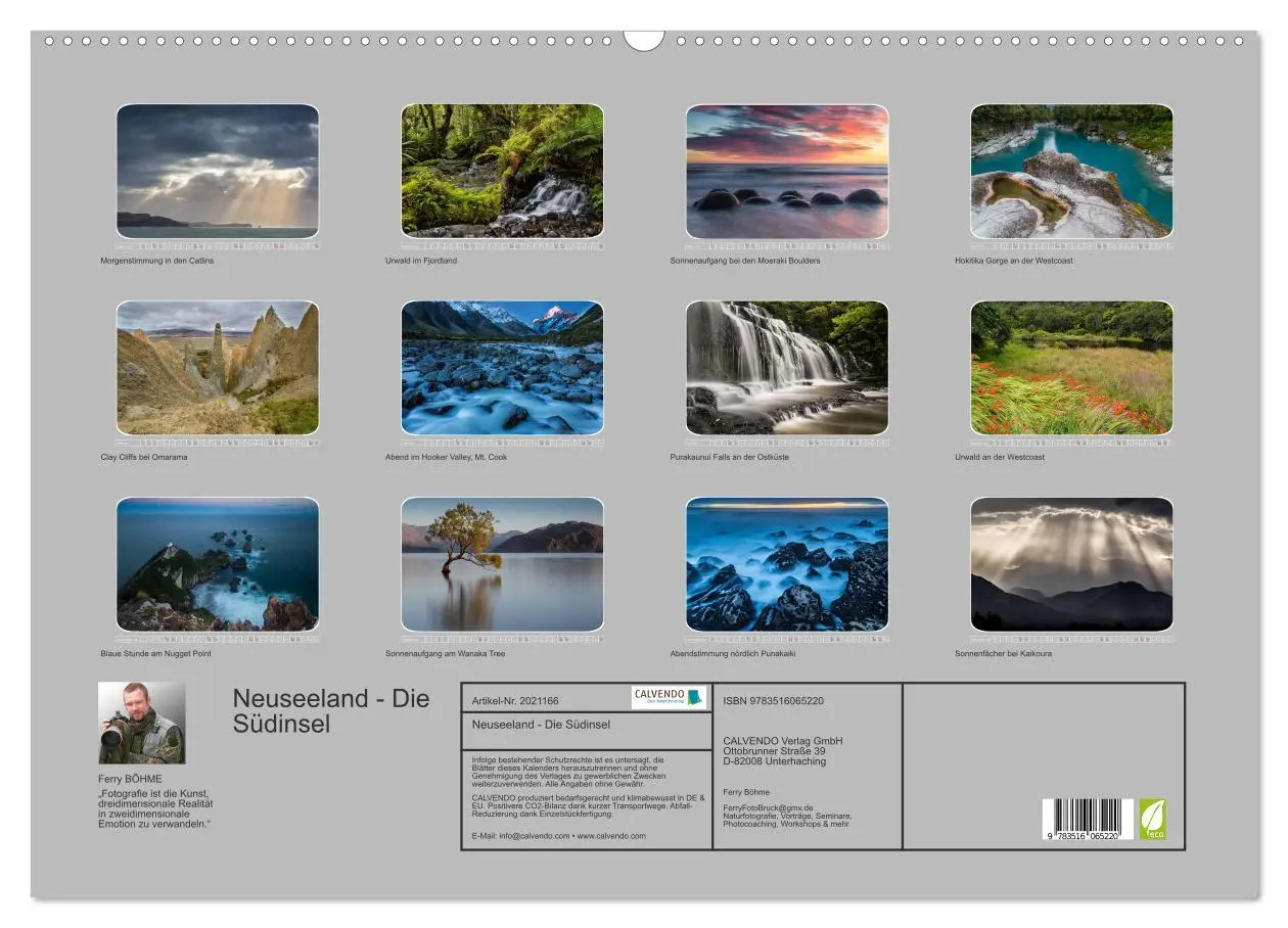 Bild: 9783516065220 | Neuseeland - Die Südinsel (Wandkalender 2026 DIN A2 quer), CALVENDO...