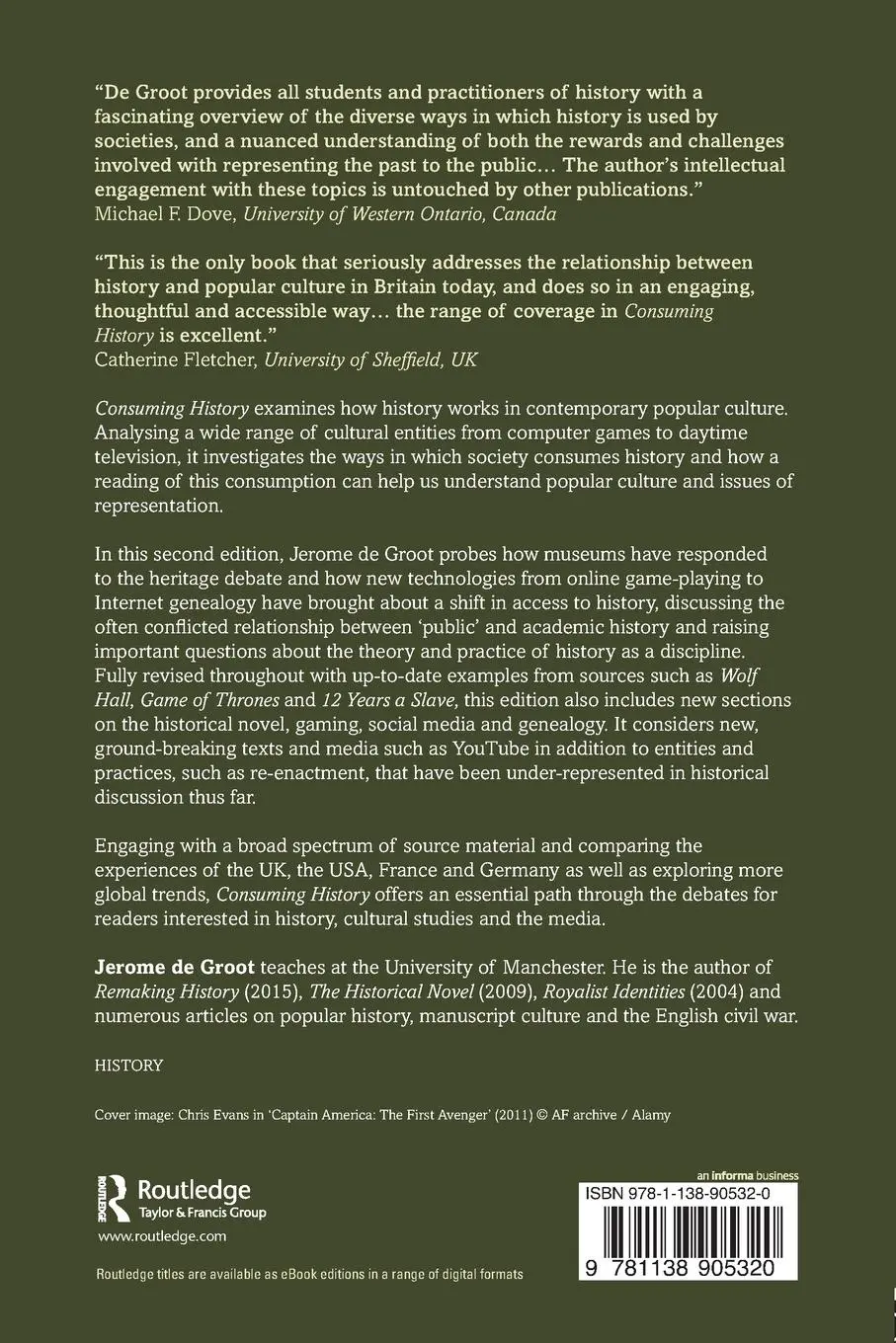 Rückseite: 9781138905320 | Consuming History | Jerome De Groot | Taschenbuch | Englisch | 2016