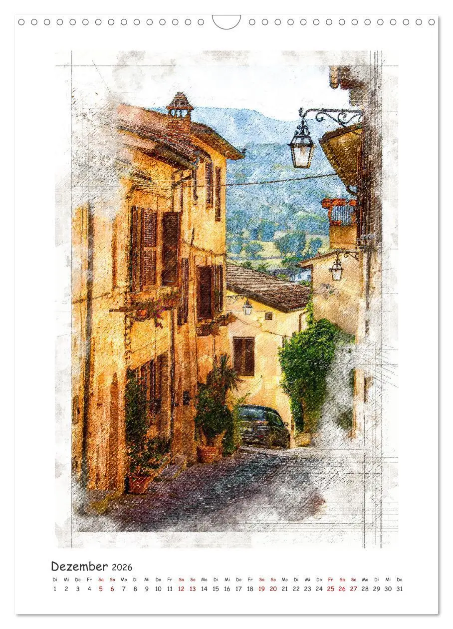 Bild: 9783516365320 | Toskanische Winkel (Wandkalender 2026 DIN A3 hoch), CALVENDO...