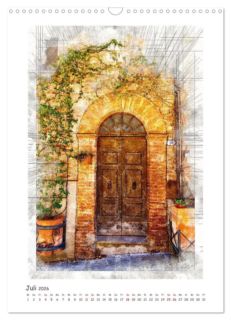 Bild: 9783516365320 | Toskanische Winkel (Wandkalender 2026 DIN A3 hoch), CALVENDO...