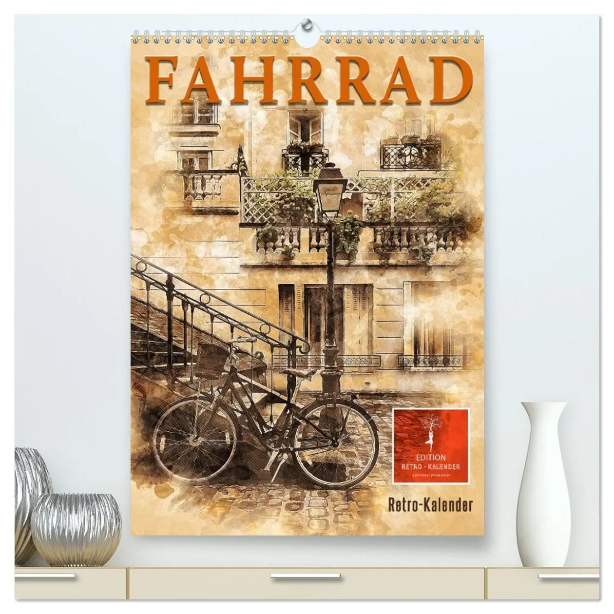 Cover: 9783569525320 | Fahrrad - Retro-Kalender (hochwertiger Premium Wandkalender 2027...