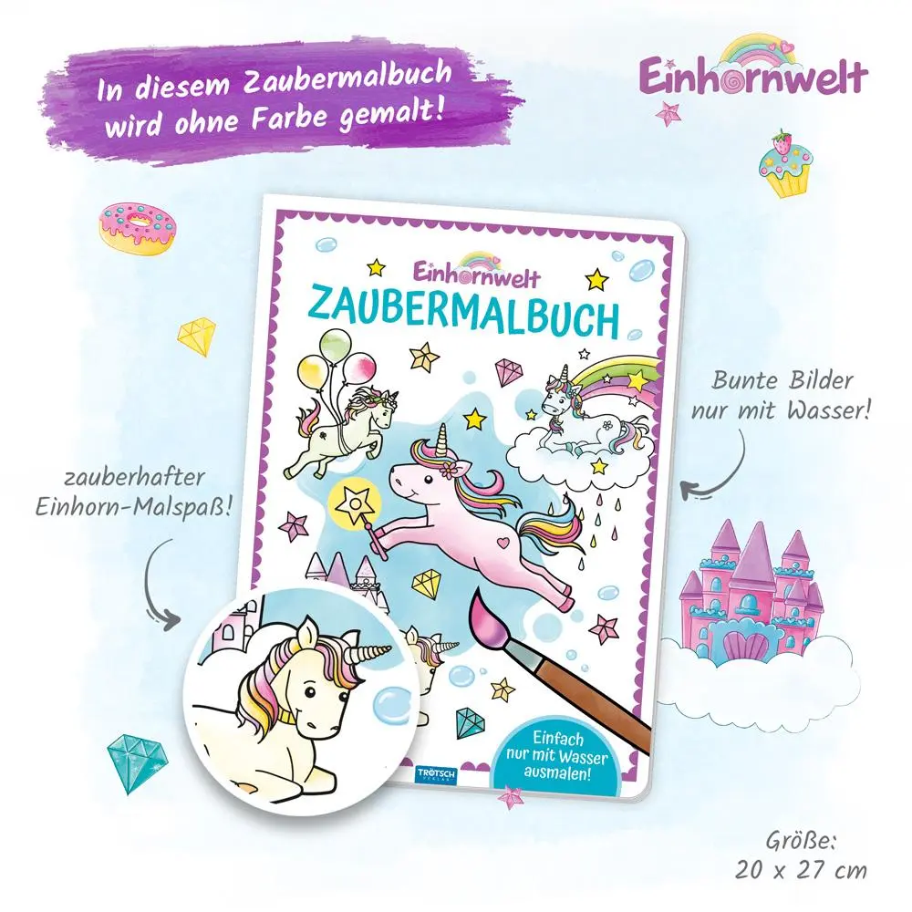 Bild: 9783965525320 | Trötsch Zaubermalbuch Einhornwelt | Malbuch Ausmalbuch | KG | 16 S.