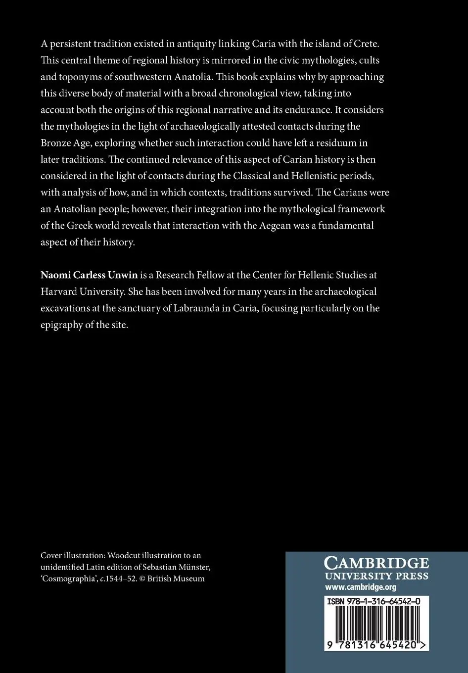 Rückseite: 9781316645420 | Caria and Crete in Antiquity | Naomi Carless Unwin | Taschenbuch