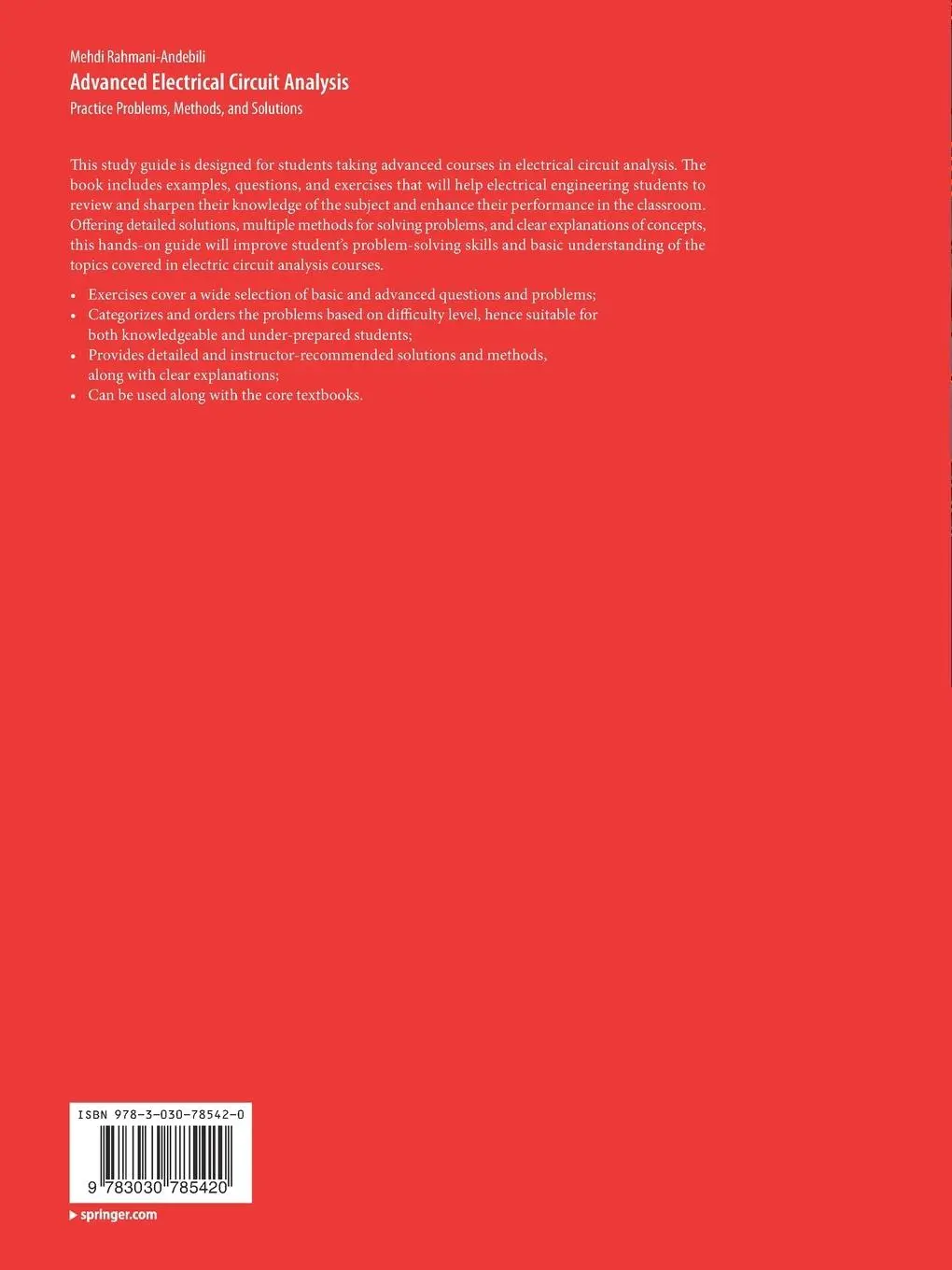 Rückseite: 9783030785420 | Advanced Electrical Circuit Analysis | Mehdi Rahmani-Andebili | Buch