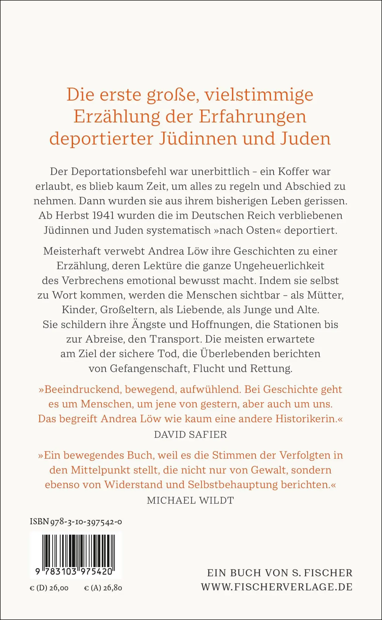 Rückseite: 9783103975420 | Deportiert | Andrea Löw | Buch | 368 S. | Deutsch | 2024 | FISCHER, S.