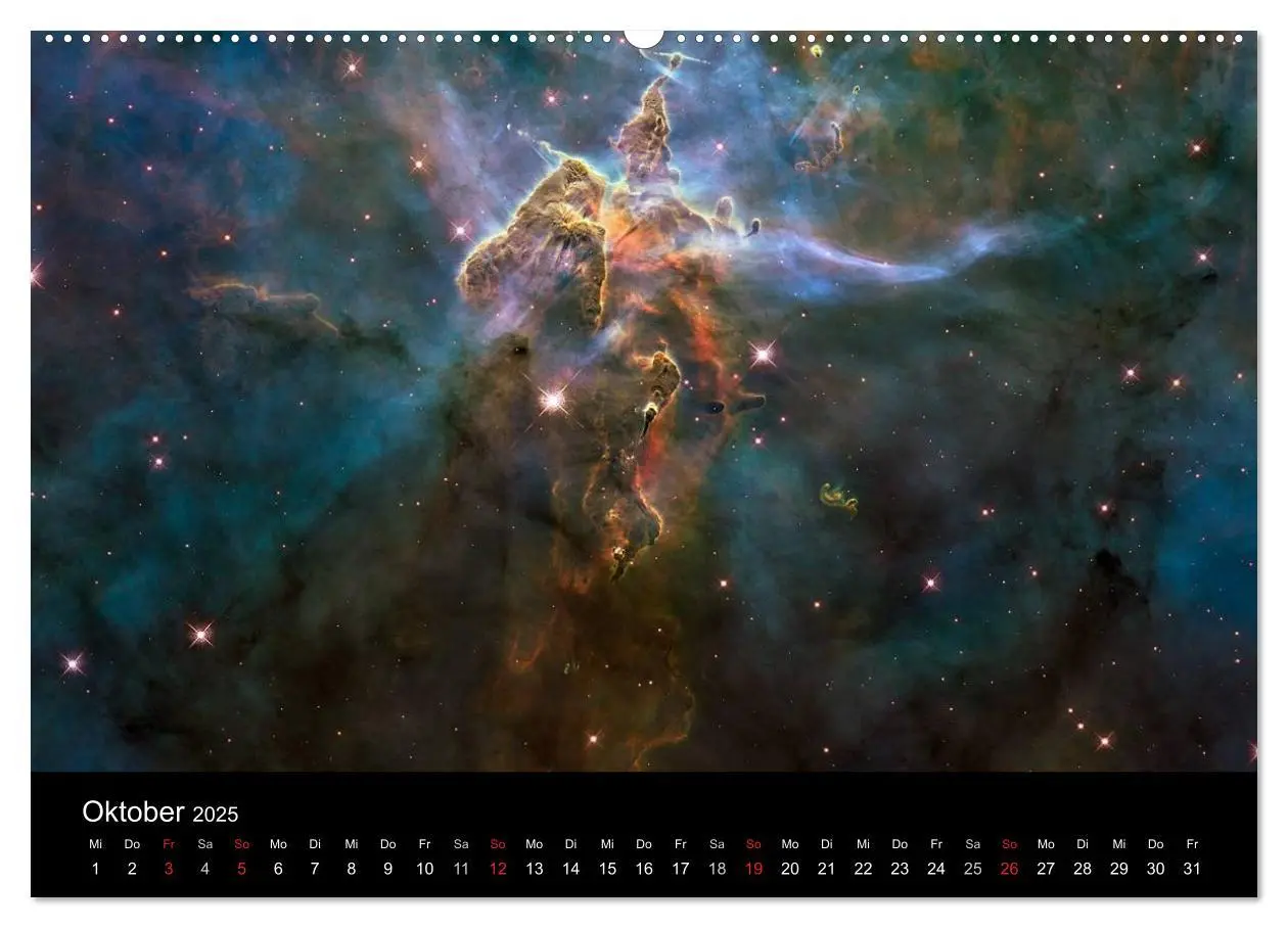 Bild: 9783435485420 | Der Weltraum. Spektakuläre Gasnebel und Galaxien (Wandkalender 2025...