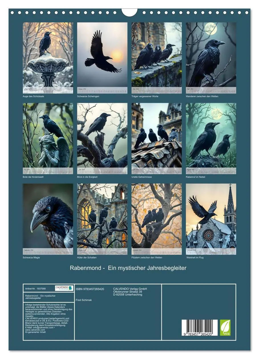 Bild: 9783457265420 | Rabenmond - Ein mystischer Jahresbegleiter (Wandkalender 2026 DIN...