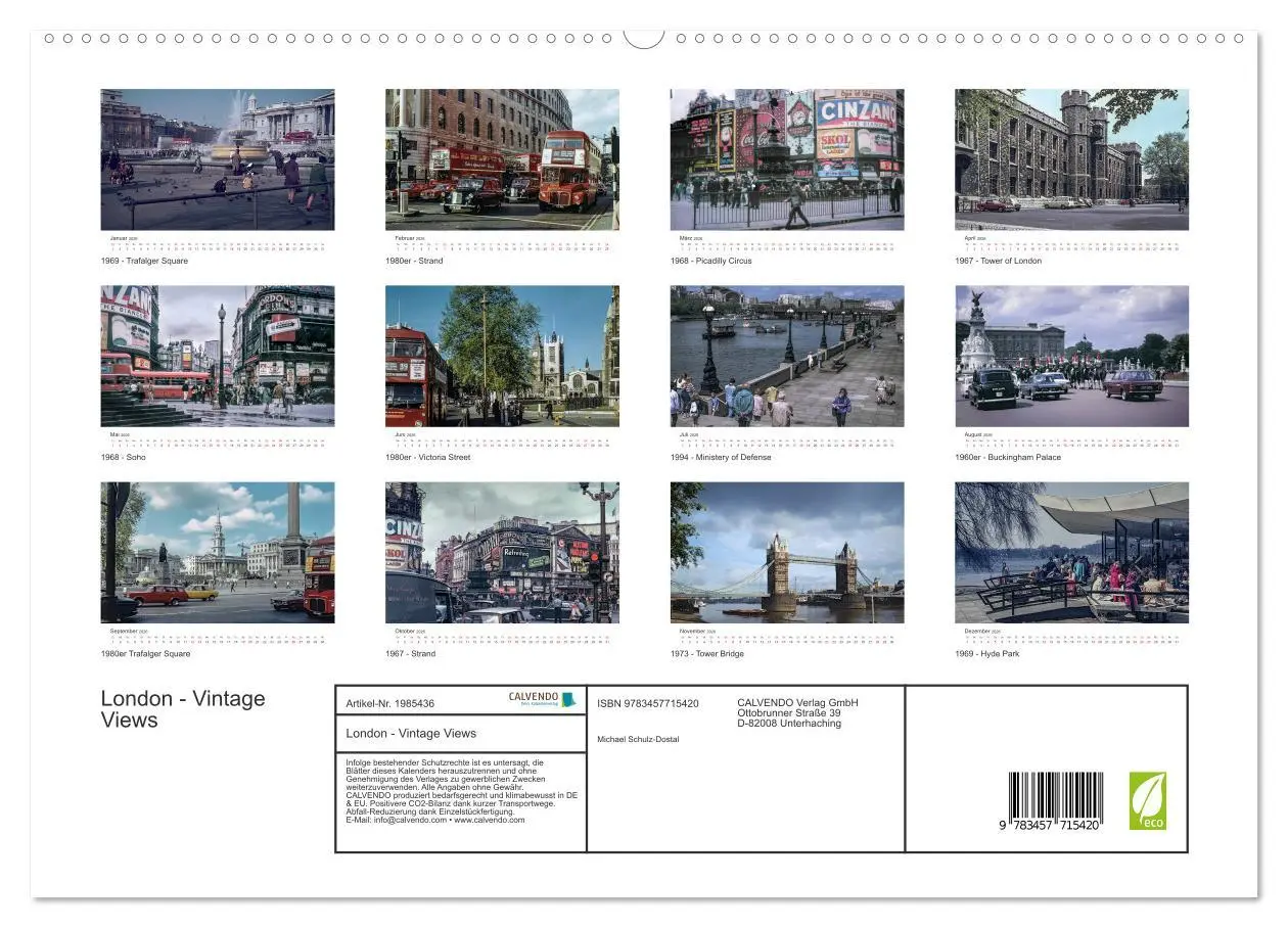 Bild: 9783457715420 | London - Vintage Views (hochwertiger Premium Wandkalender 2026 DIN...