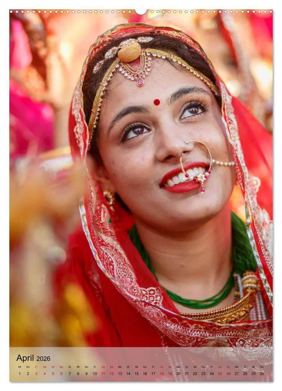 Bild: 9783516355420 | Menschen in Indien (hochwertiger Premium Wandkalender 2026 DIN A2...