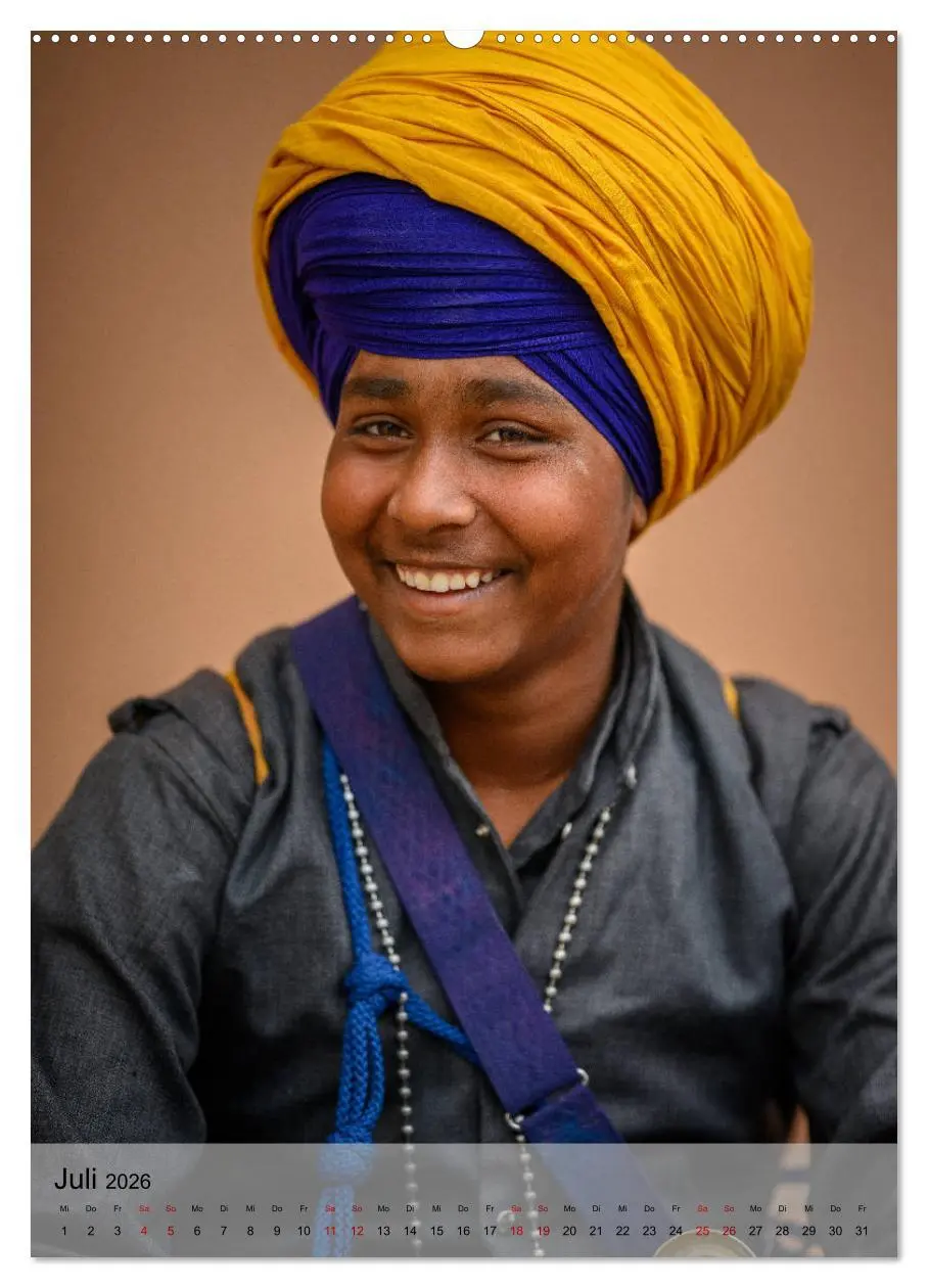 Bild: 9783516355420 | Menschen in Indien (hochwertiger Premium Wandkalender 2026 DIN A2...