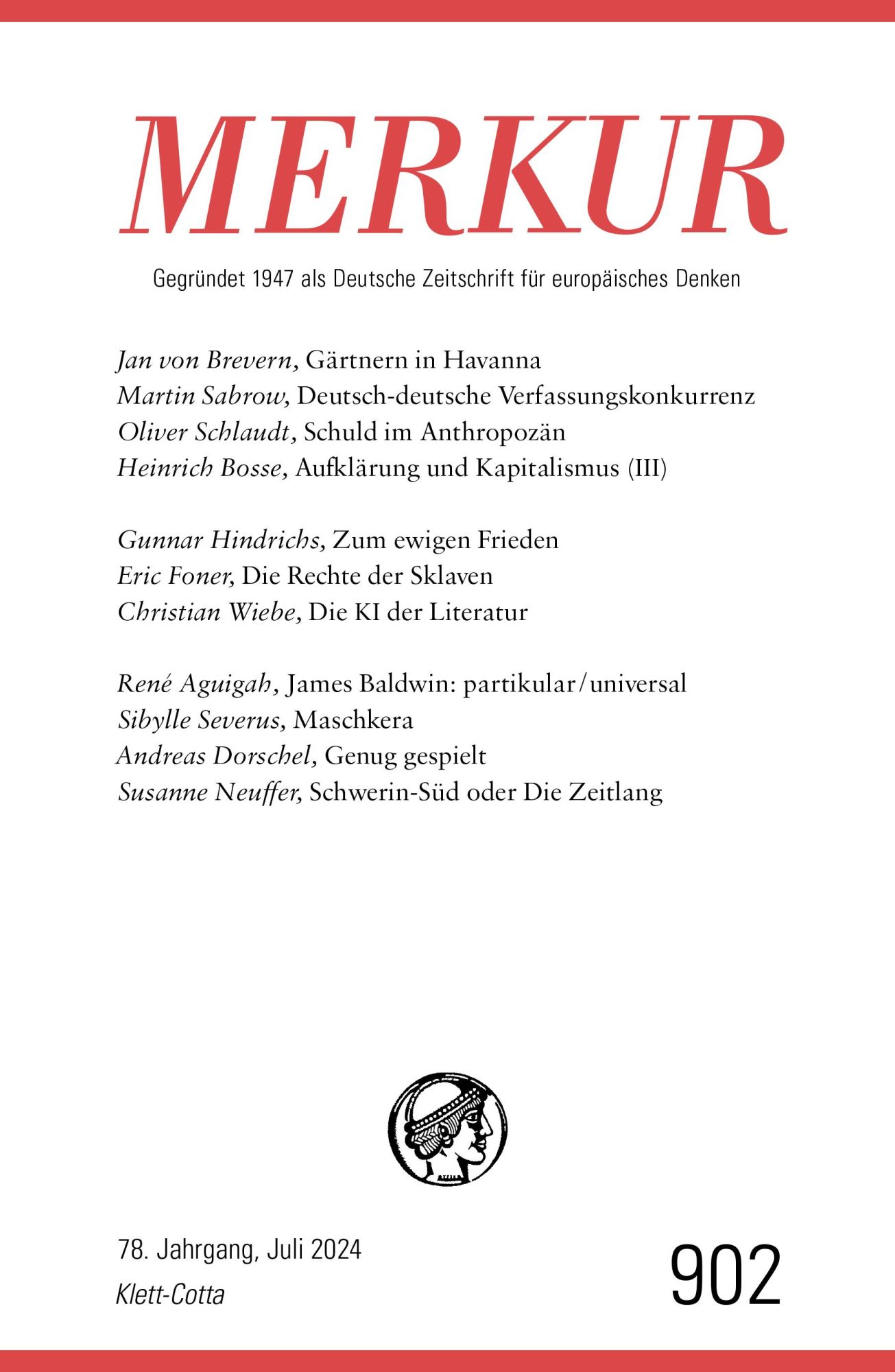 Cover: 9783608975420 | MERKUR 7/2024, Jg.78 | Nr. 902, Heft 07, Juli 2024 | Demand (u. a.)