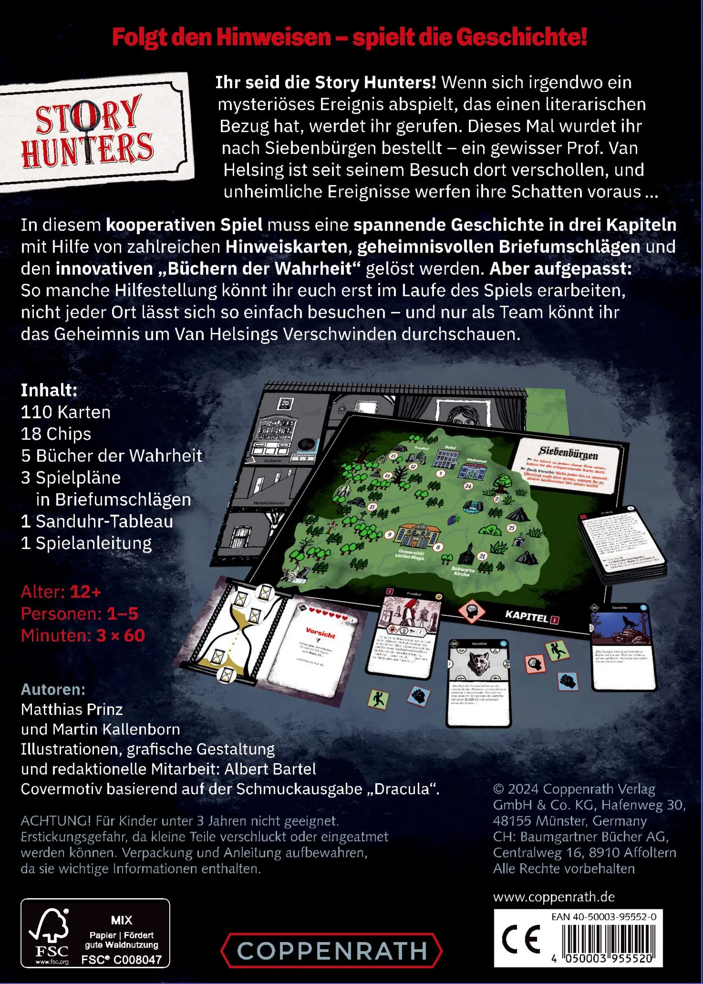 Rückseite: 4050003955520 | Draculas Vermächtnis | Löst das Rätsel um Van Helsing | Spiel | 8 S.