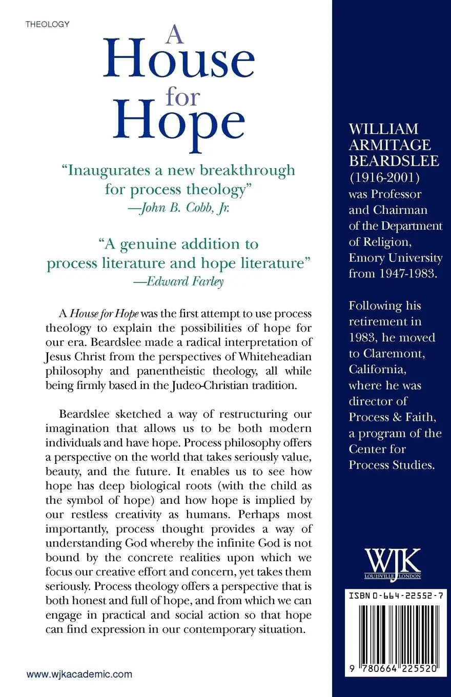 Rückseite: 9780664225520 | A House for Hope | A Study in Process and Biblical Thought | Beardslee