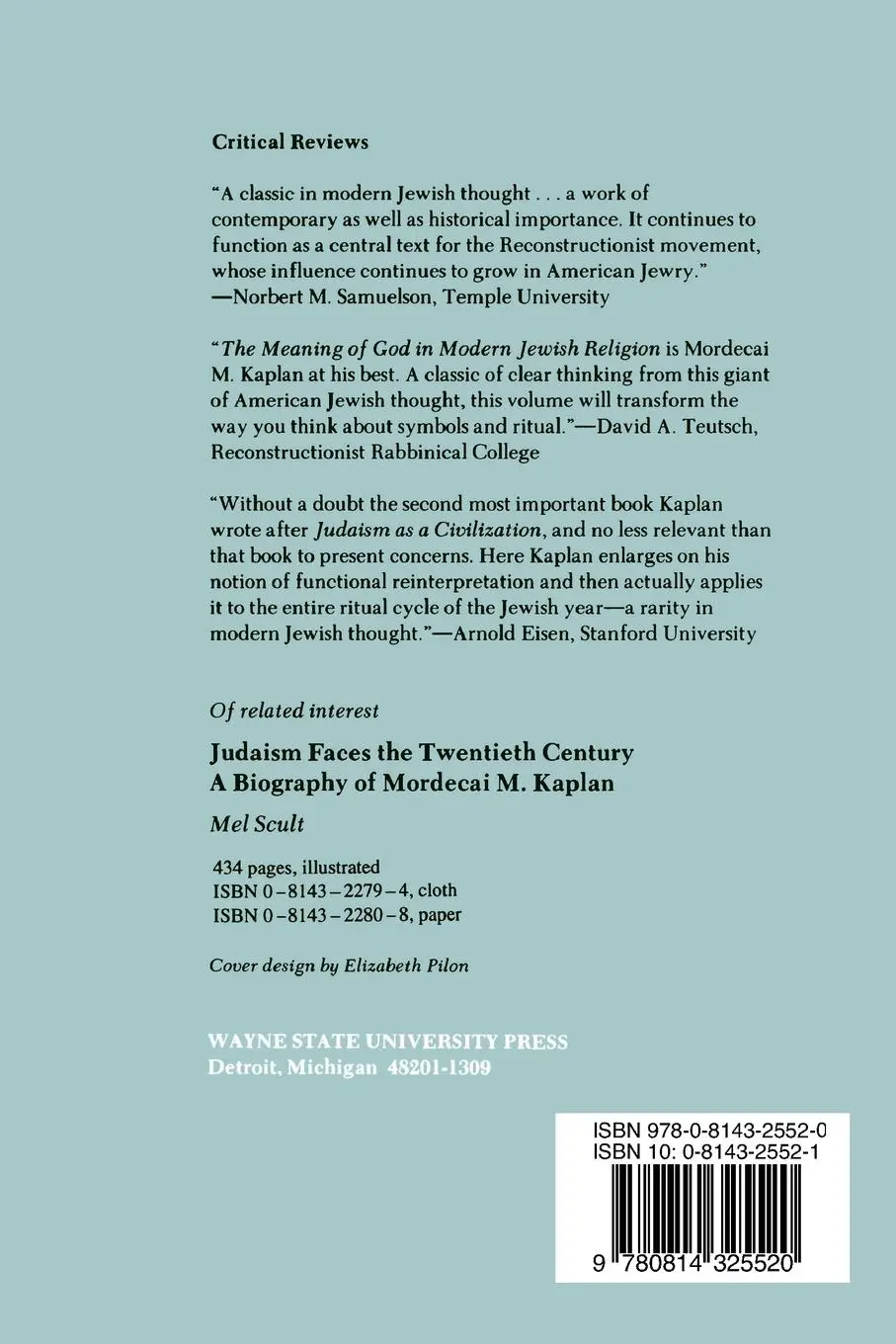 Rückseite: 9780814325520 | Meaning of God in Modern Jewish Religion | Mordecai M Kaplan | Buch