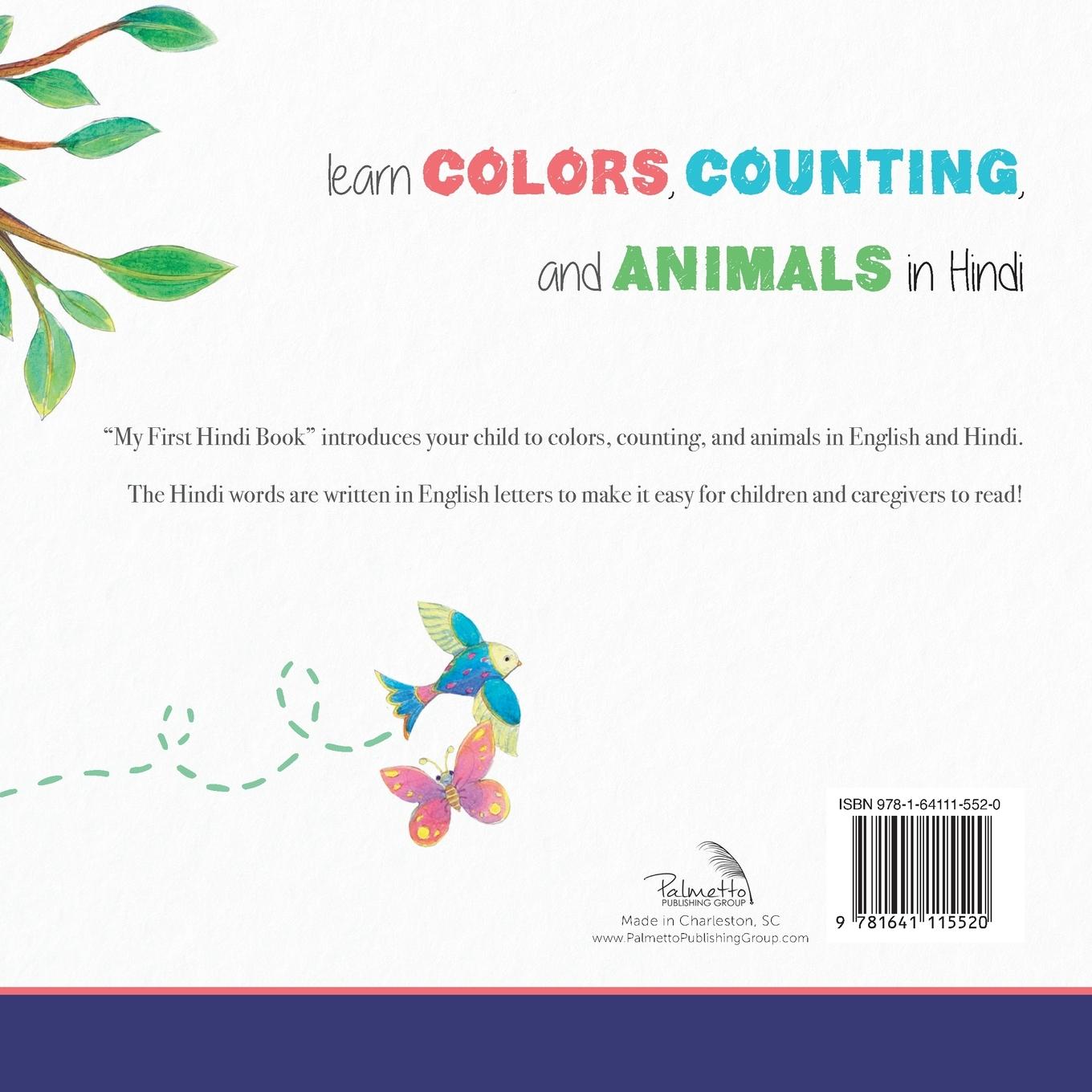 Rückseite: 9781641115520 | My First Hindi Book | Learn Colors, Counting, and Animals in Hindi