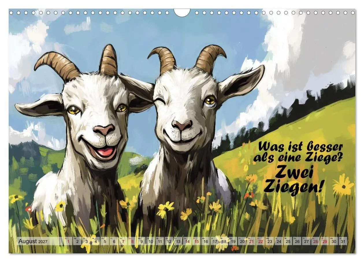 Bild: 9783569055520 | Ziegen, süß aber psycho (Wandkalender 2027 DIN A3 quer), CALVENDO...