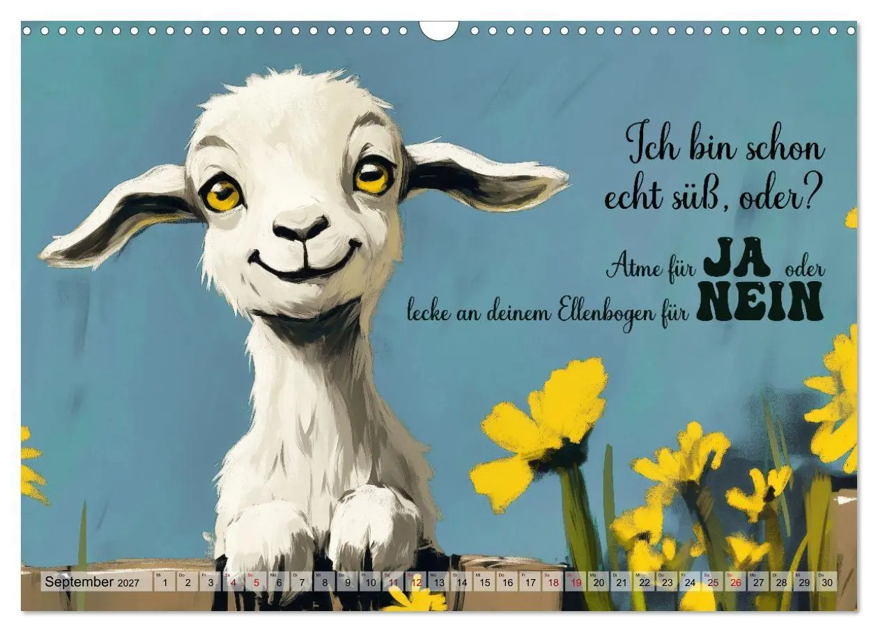 Bild: 9783569055520 | Ziegen, süß aber psycho (Wandkalender 2027 DIN A3 quer), CALVENDO...
