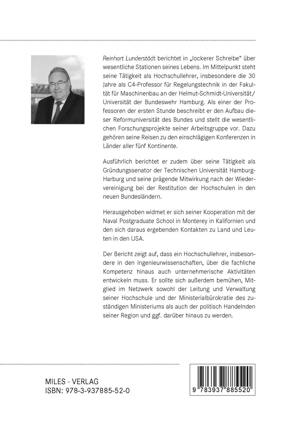 Rückseite: 9783937885520 | Aus dem Leben eines Hochschullehrers | Ein persönlicher Bericht | Buch