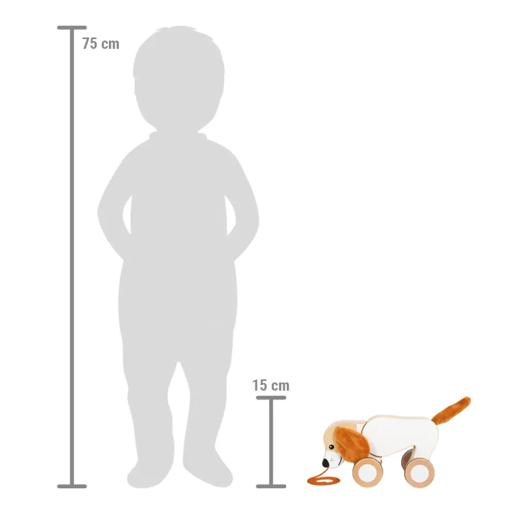 Bild: 4020972125620 | Nachziehtier Hund mit Knisterohren | small foot-Verpackung | 12562