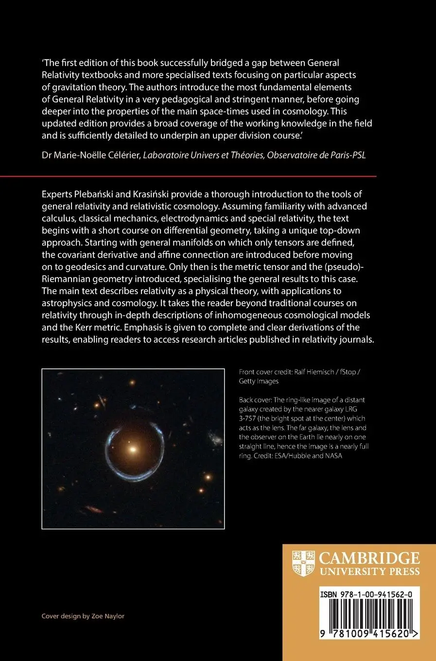Rückseite: 9781009415620 | An Introduction to General Relativity and Cosmology | Buch | Englisch