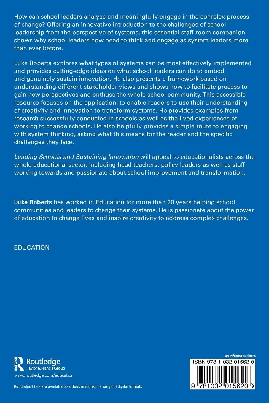 Rückseite: 9781032015620 | Leading Schools and Sustaining Innovation | Luke Roberts | Taschenbuch
