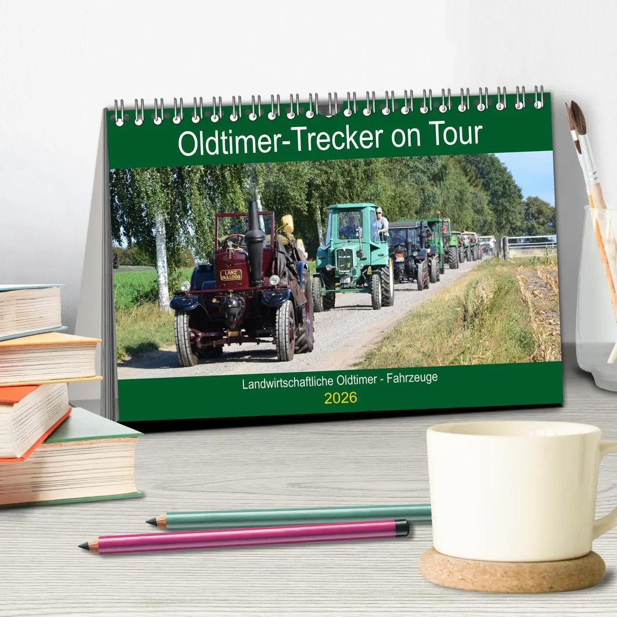 Bild: 9783457935620 | Oldtimer-Trecker on Tour (Tischkalender 2026 DIN A5 quer), CALVENDO...