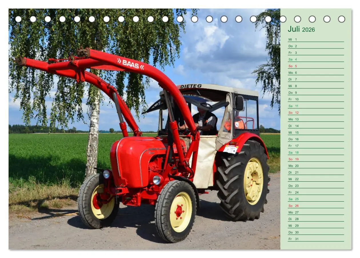Bild: 9783457935620 | Oldtimer-Trecker on Tour (Tischkalender 2026 DIN A5 quer), CALVENDO...