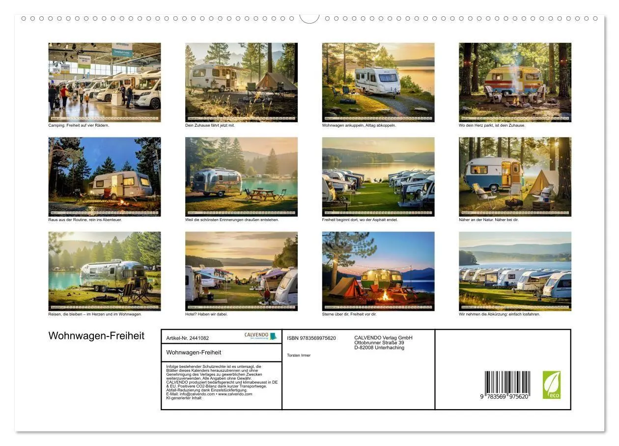 Bild: 9783569975620 | Wohnwagen-Freiheit (hochwertiger Premium Wandkalender 2027 DIN A2...