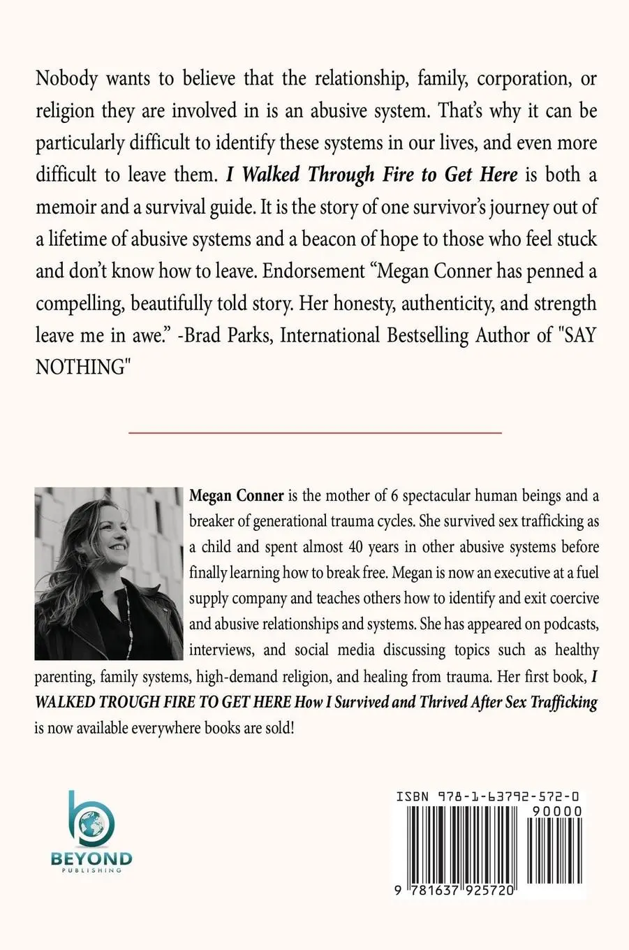 Rückseite: 9781637925720 | I WALKED THROUGH FIRE TO GET HERE | Megan Conner | Buch | Englisch