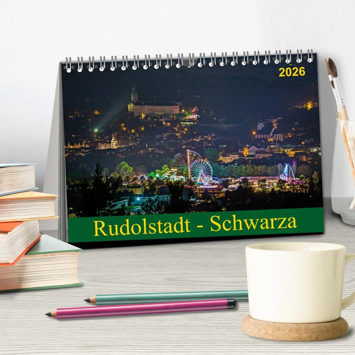 Bild: 9783516015720 | Rudolstadt - Schwarza (Tischkalender 2026 DIN A5 quer), CALVENDO...
