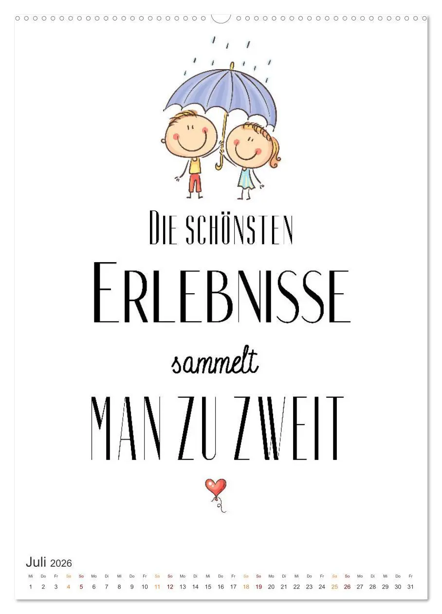 Bild: 9783516325720 | Liebessprüche (hochwertiger Premium Wandkalender 2026 DIN A2 hoch),...