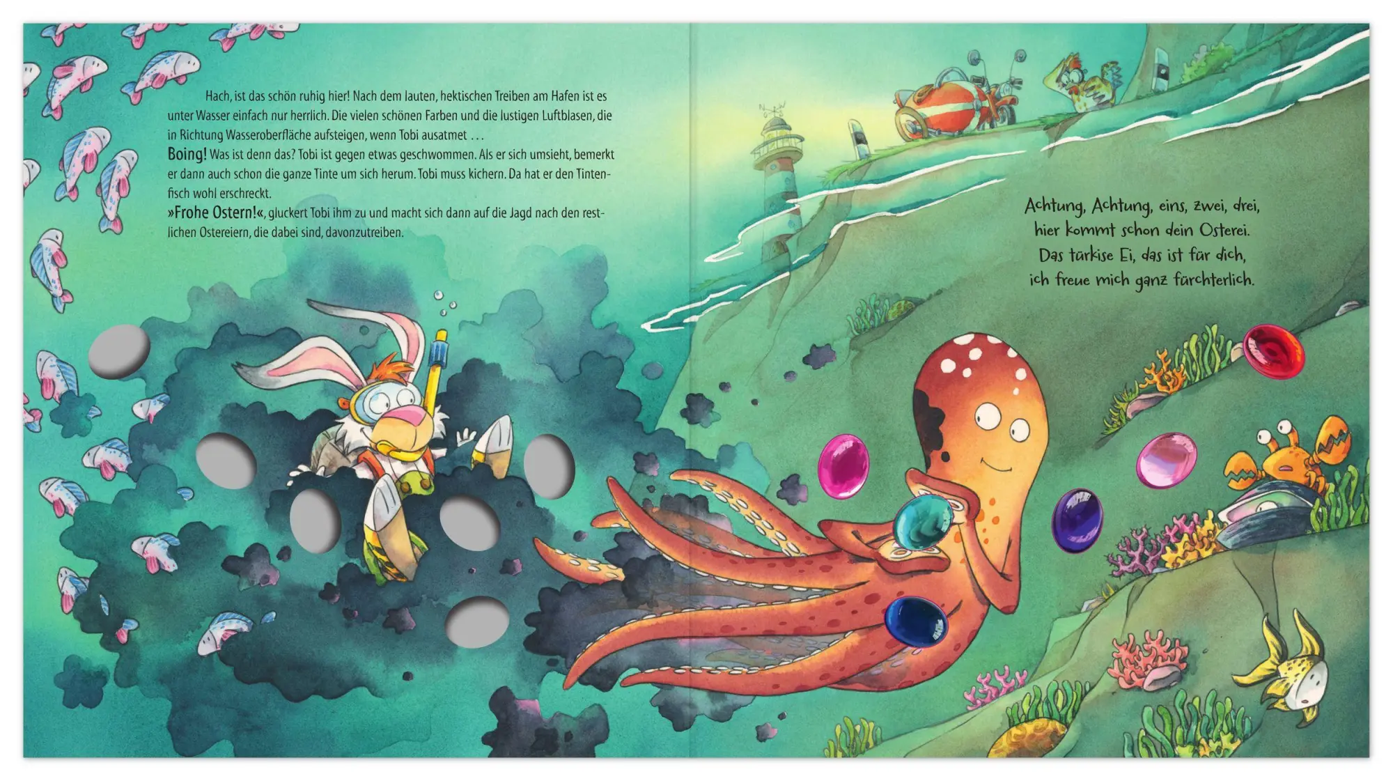 Bild: 9783780665720 | Frohe Ostern, Tobi Tollpatsch! | Funkel-Bilderbuch mit Glitzersteinen