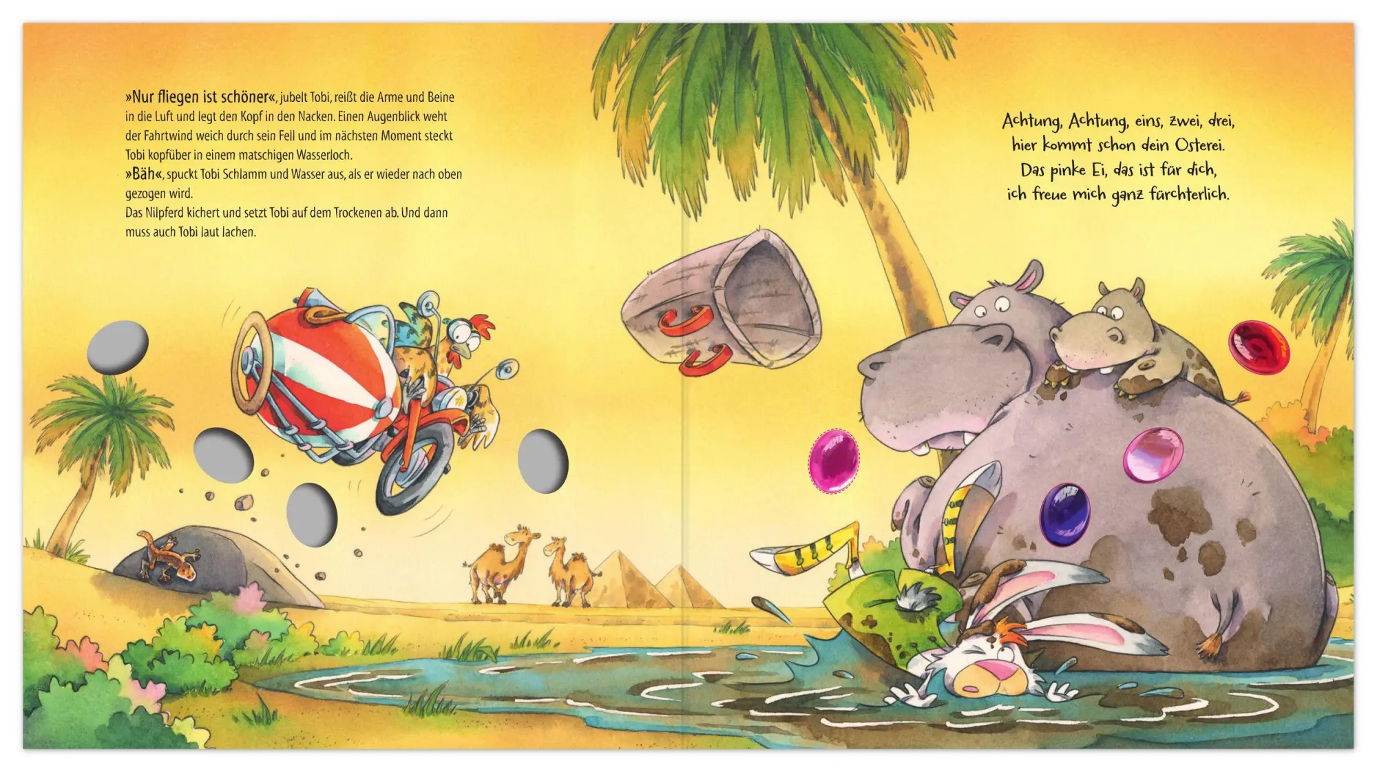 Bild: 9783780665720 | Frohe Ostern, Tobi Tollpatsch! | Funkel-Bilderbuch mit Glitzersteinen