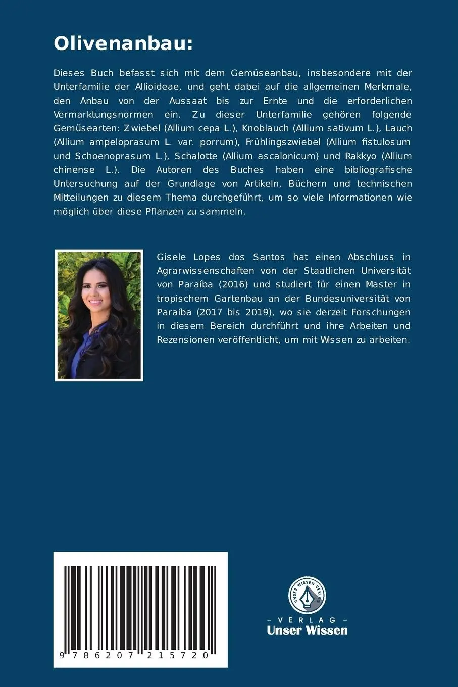 Rückseite: 9786207215720 | Olivenanbau: | Gisele Lopes Dos Santos (u. a.) | Taschenbuch | 52 S.