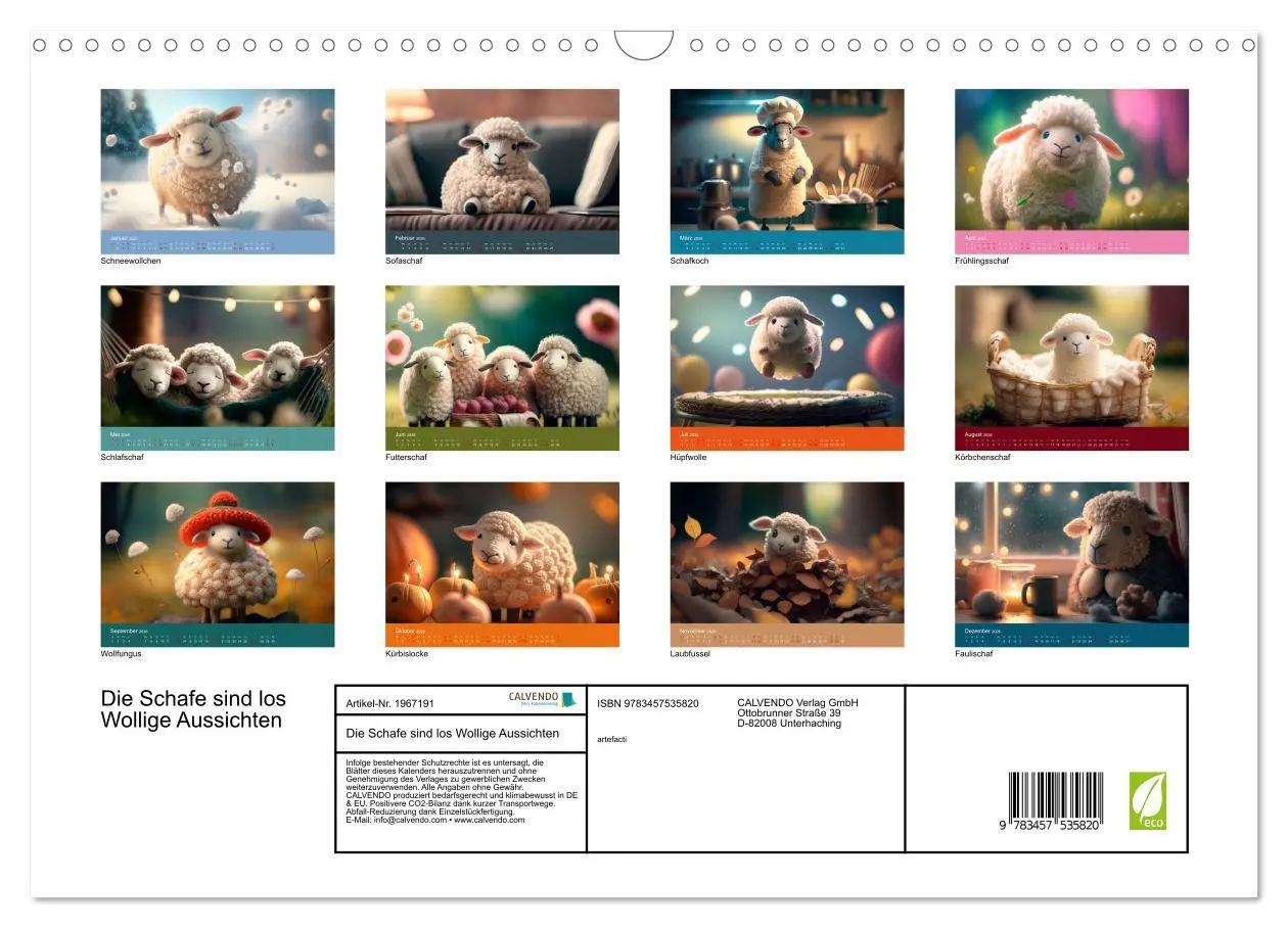 Bild: 9783457535820 | Die Schafe sind los Wollige Aussichten (Wandkalender 2026 DIN A3...