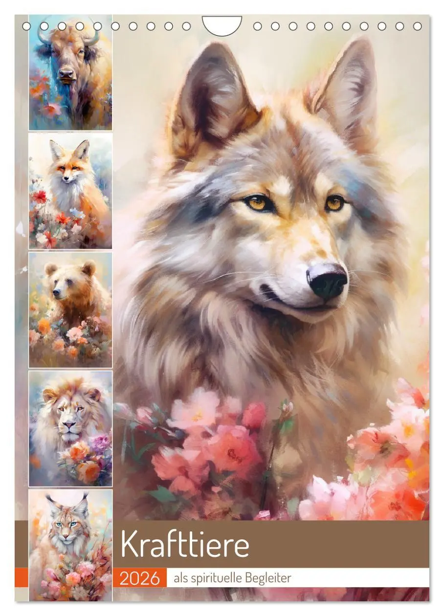 Cover: 9783516315820 | Krafttiere als spirituelle Begleiter (Wandkalender 2026 DIN A4...