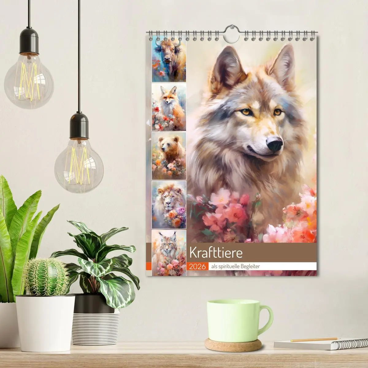 Bild: 9783516315820 | Krafttiere als spirituelle Begleiter (Wandkalender 2026 DIN A4...