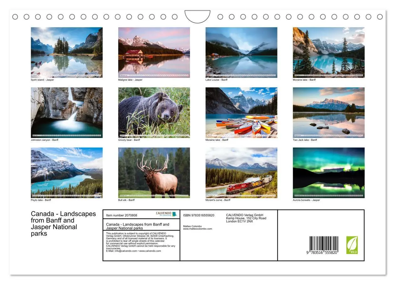 Bild: 9783516555820 | Canada - Landscapes from Banff and Jasper National parks (Wall...