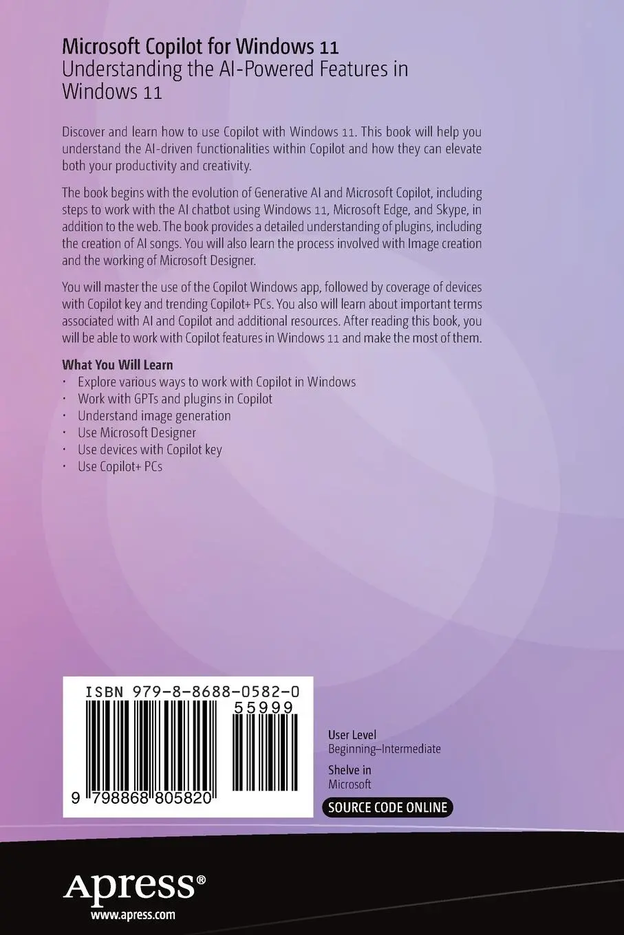 Rückseite: 9798868805820 | Microsoft Copilot for Windows 11 | Anand Narayanaswamy | Taschenbuch