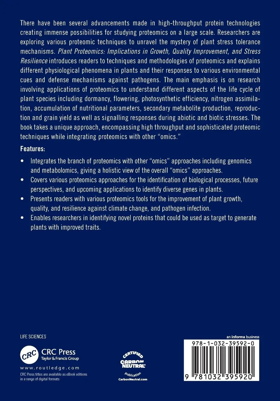 Rückseite: 9781032395920 | Plant Proteomics | Aryadeep Roychoudhury | Taschenbuch | Englisch