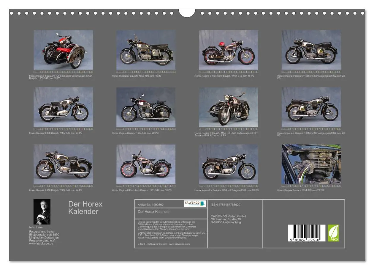 Bild: 9783457765920 | Der Horex Kalender (Wandkalender 2026 DIN A3 quer), CALVENDO...