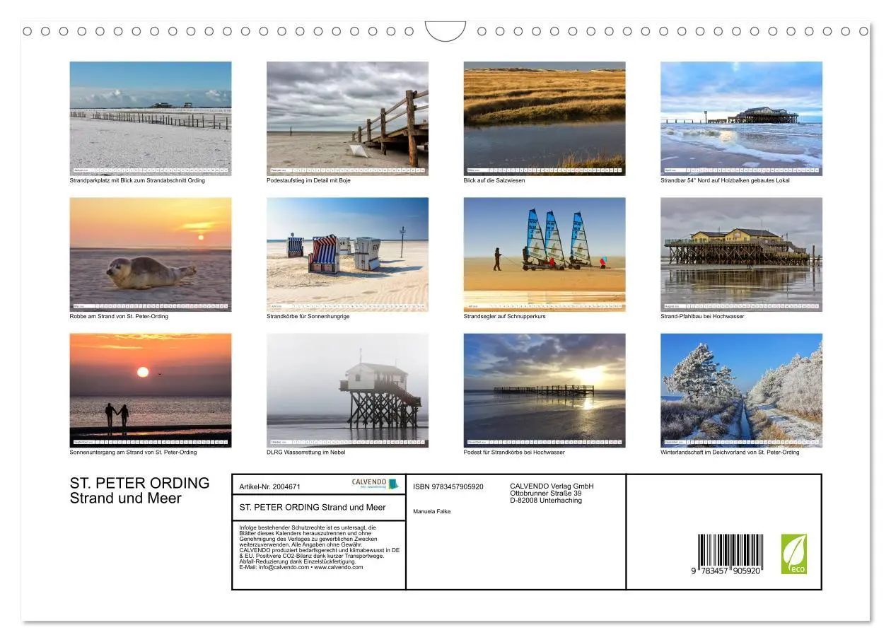 Bild: 9783457905920 | ST. PETER ORDING Strand und Meer (Wandkalender 2026 DIN A3 quer),...
