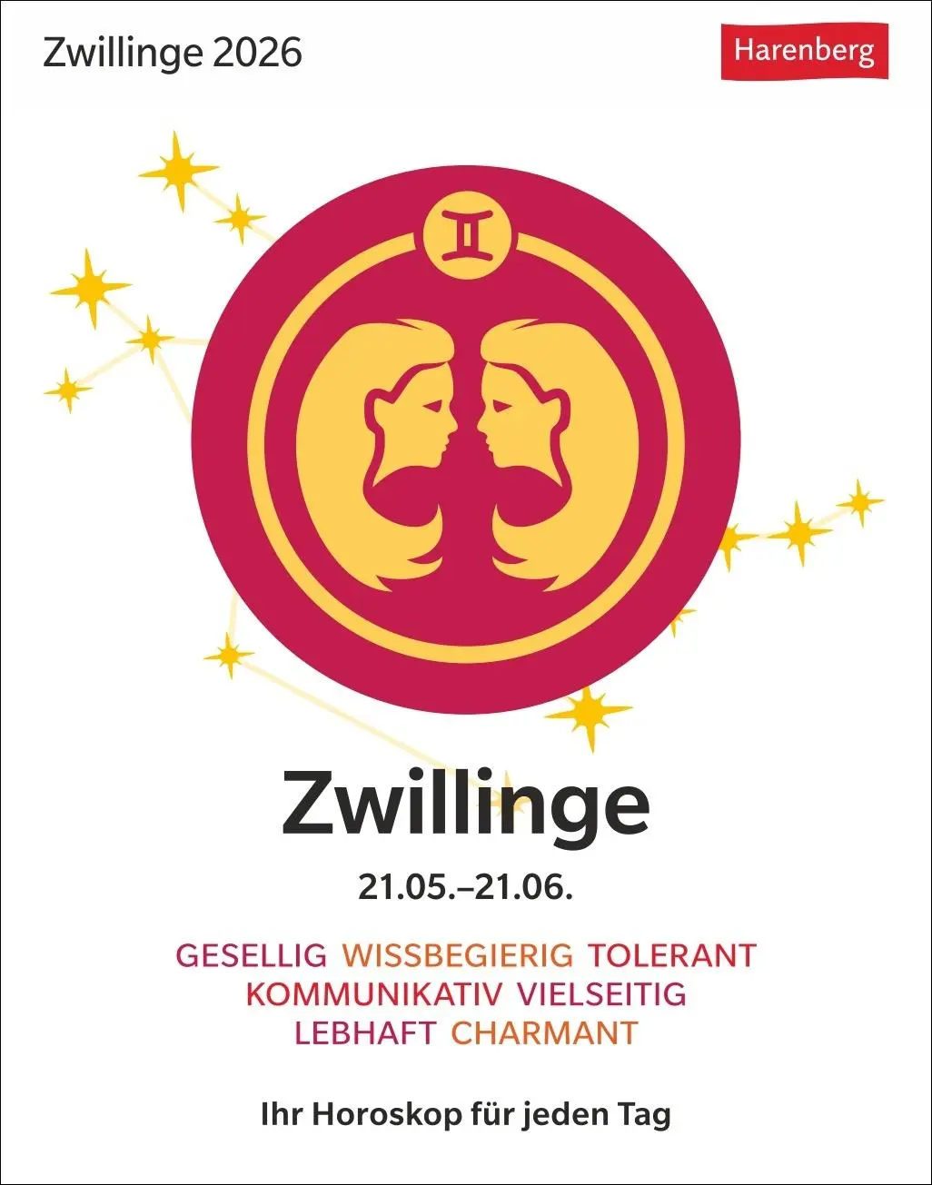 Cover: 9783840035920 | Zwillinge Sternzeichenkalender 2026 - Tagesabreißkalender - Ihr...