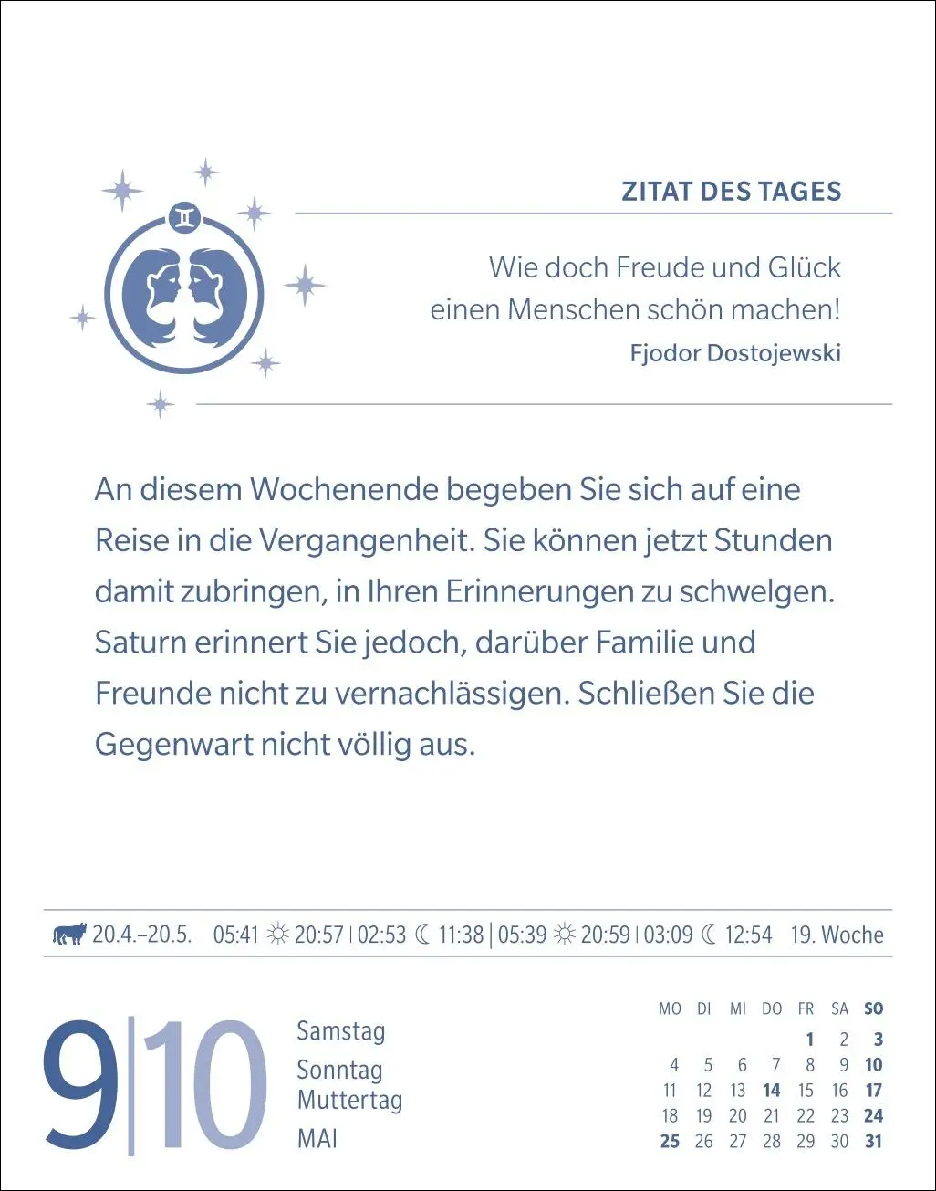 Bild: 9783840035920 | Zwillinge Sternzeichenkalender 2026 - Tagesabreißkalender - Ihr...